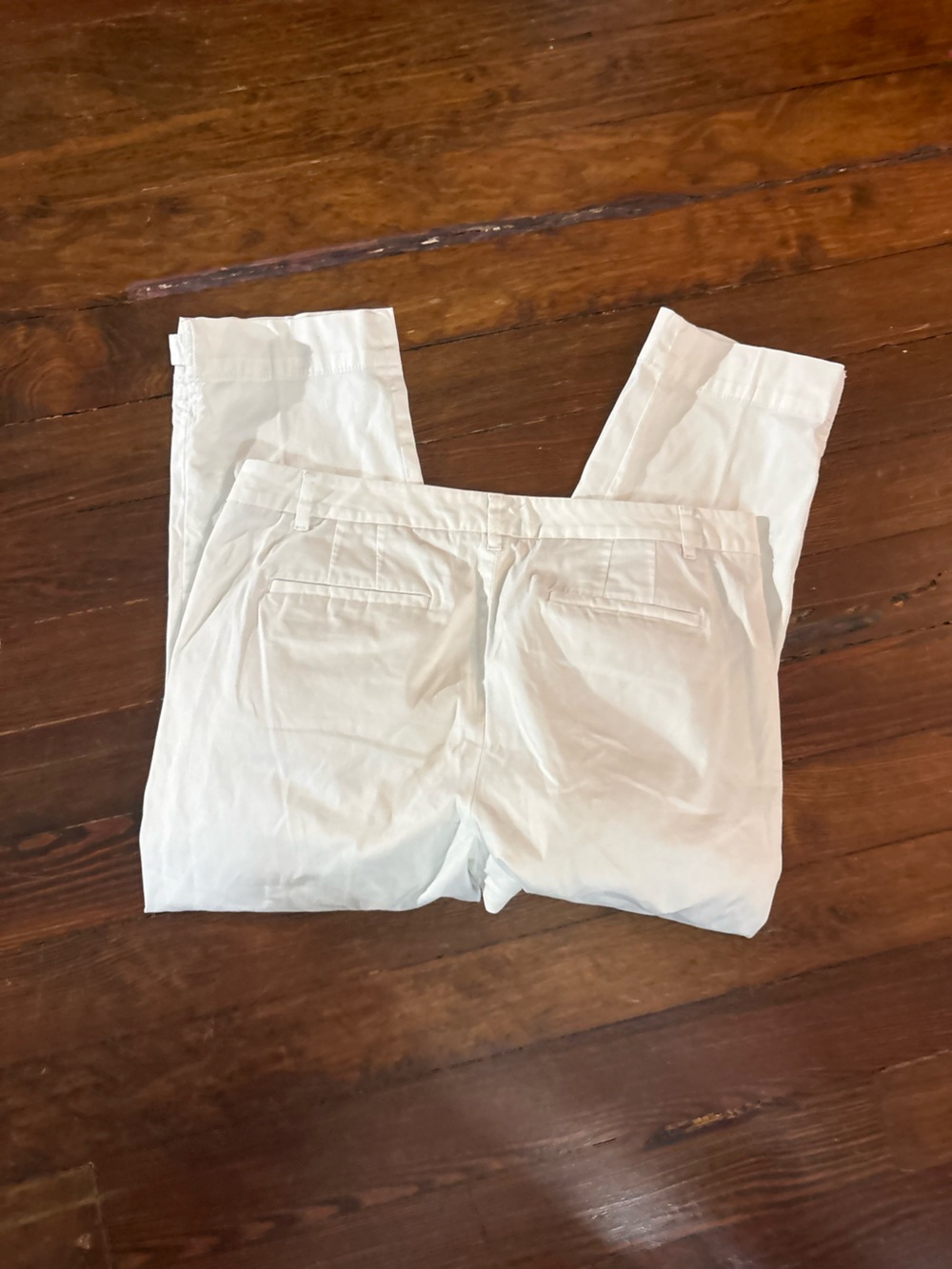 Talbots white the perfect skimmer ankle button pants trousers size 12 - Picture 4 of 4